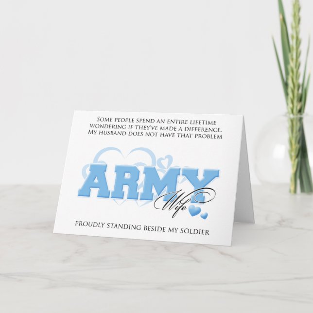 Proud ARMY Wife Card (Front)