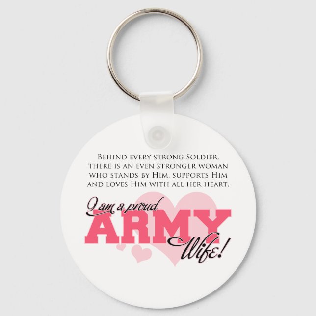 Proud Army Wife Key Ring (Front)