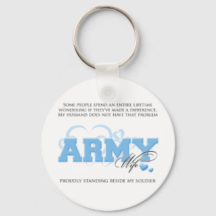 Proud ARMY Wife Key Ring
