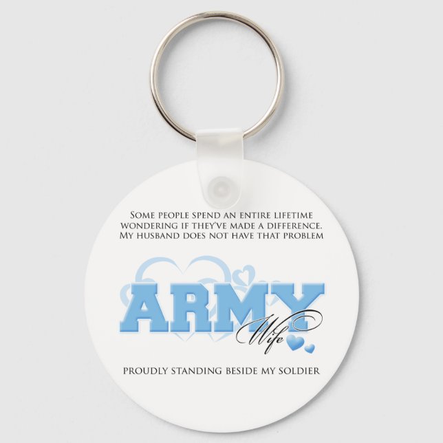 Proud ARMY Wife Key Ring (Front)
