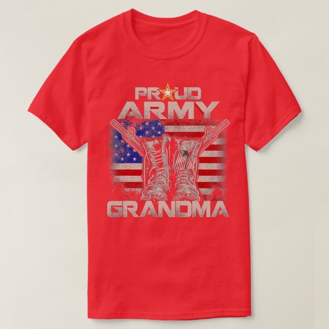 Proud Armys Grandma  Military Pride (40)  T-Shirt (Design Front)
