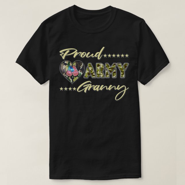 Proud Armys Grandma  Military Pride (49)  T-Shirt (Design Front)