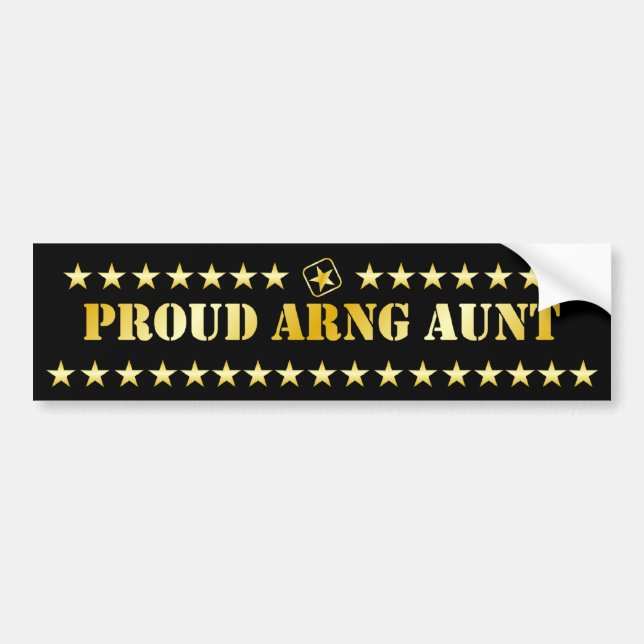 Proud ARNG Aunt Star Bumper Sticker (Front)
