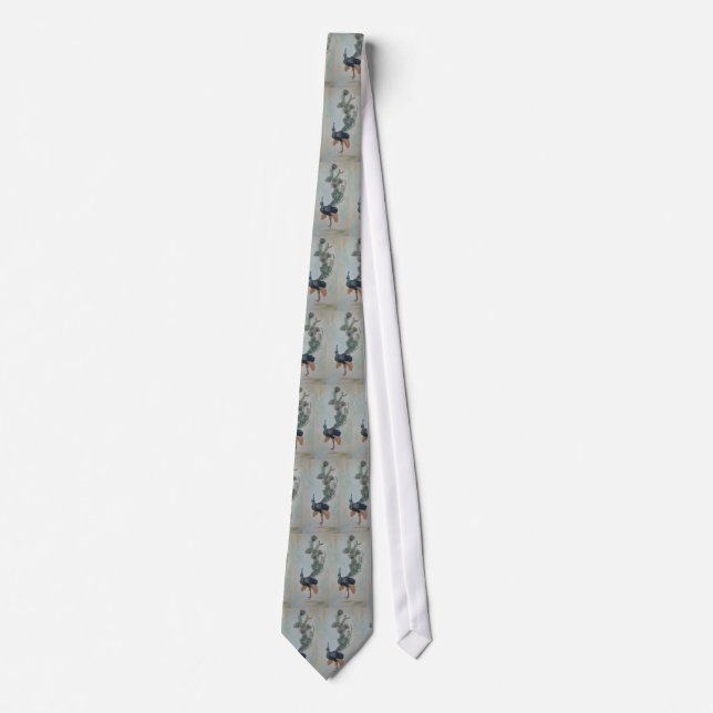 Proud As A Peacock Colourful Courtship Display Tie (Front)