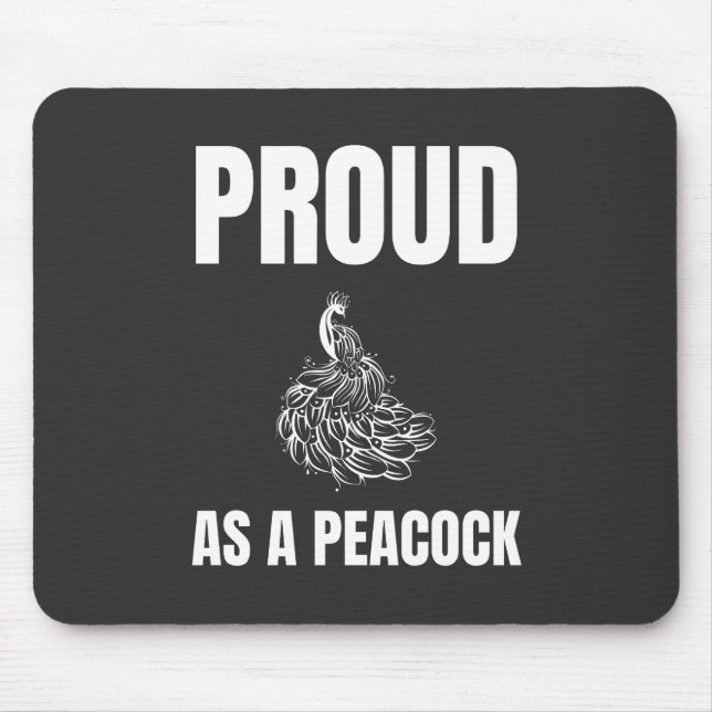 Proud as a Peacock Mouse Mat (Front)