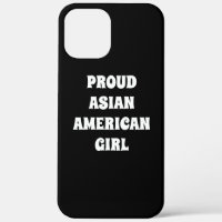 Proud Asian American Girl, black white