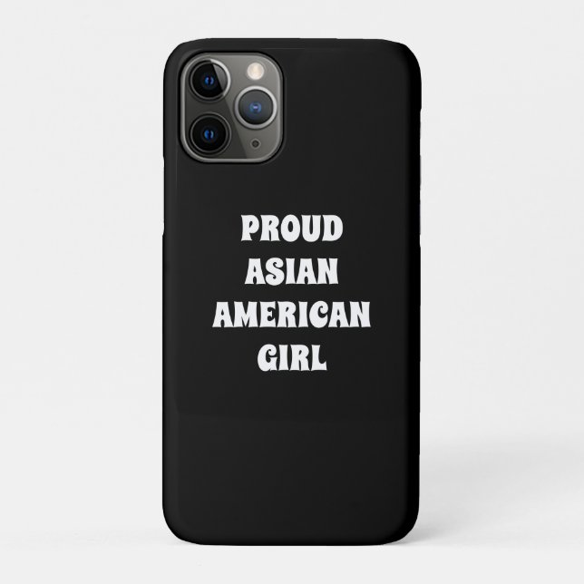 Proud Asian American Girl, black white Case-Mate iPhone Case (Back)