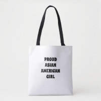 Proud Asian American Girl, black white