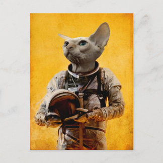 Proud astronaut postcard