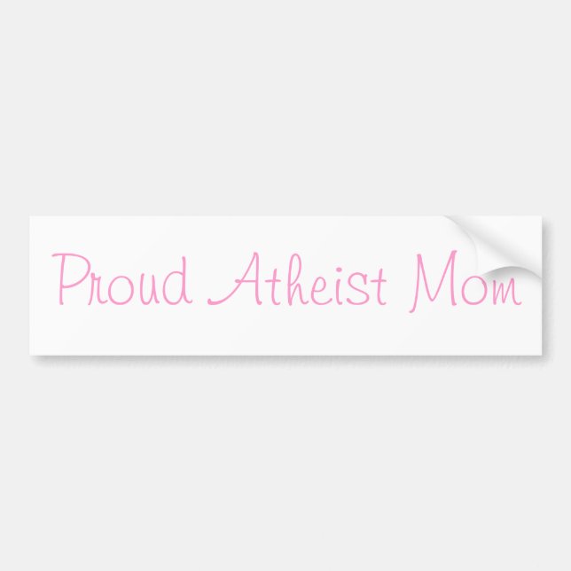 Proud Atheist Mum Bumper Sticker (Front)