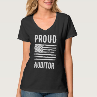 Proud Auditor Profession American Flag T-Shirt