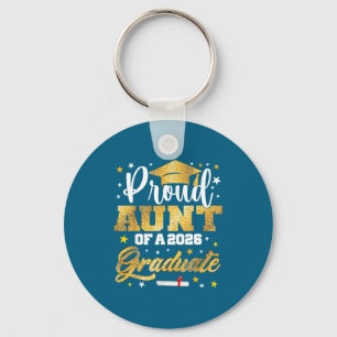 Proud Aunt 2026 Graduate Awesome Key Ring