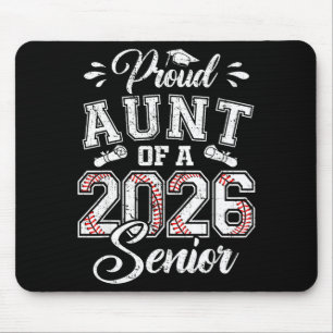 Proud Aunt 2026 Senior Baseball Artwork Mouse Mat