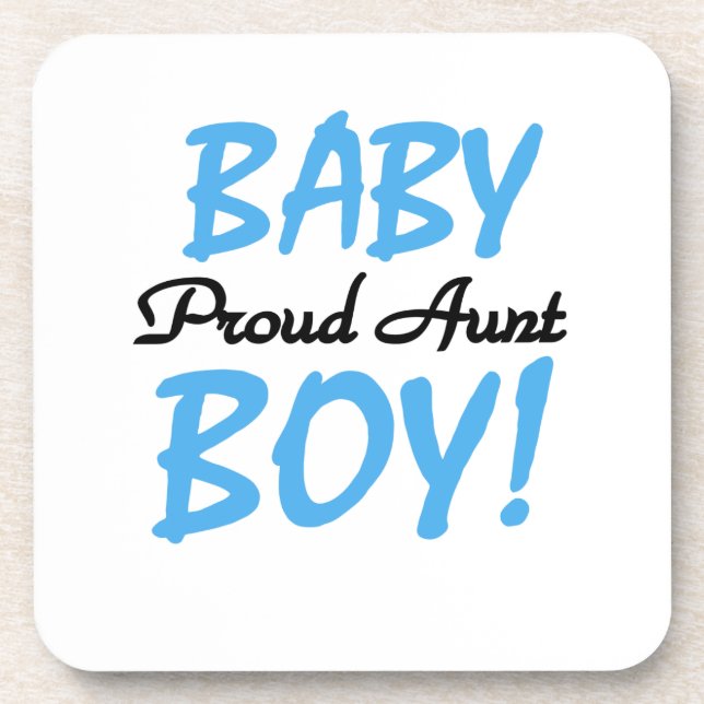 Proud Aunt Baby Boy T-shirts and Gifts Coaster (Front)