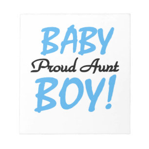 Proud Aunt Baby Boy T-shirts and Gifts Notepad