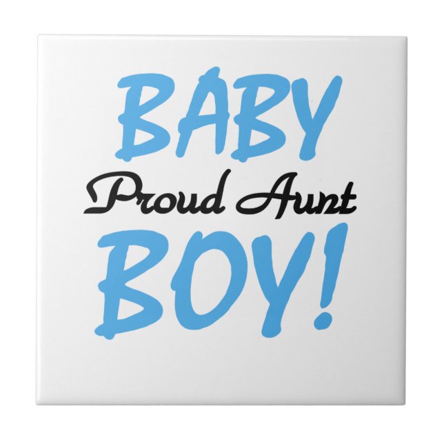 Proud Aunt Baby Boy T-shirts and Gifts Tile (Front)