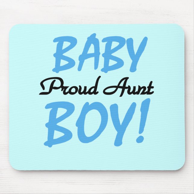 Proud Aunt Baby Boy Tshirts and Gifts Mouse Mat (Front)