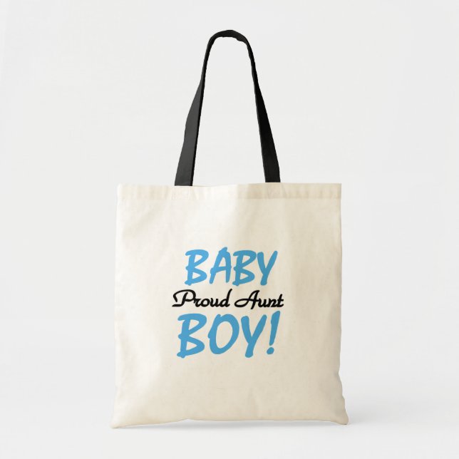 Proud Aunt Baby Boy Tshirts and Gifts Tote Bag (Front)