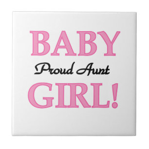 Proud Aunt Baby Girl T-shirts and Gifts Tile