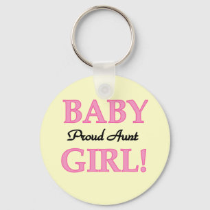 Proud Aunt Baby Girl Tshirts and Gifts Key Ring