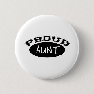 Proud Aunt (Black) 6 Cm Round Badge