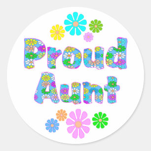 Proud Aunt Classic Round Sticker