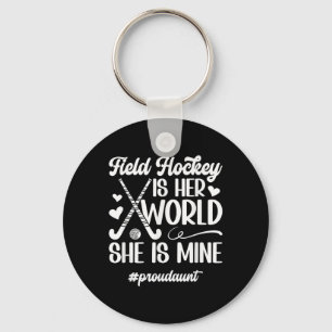 Proud Aunt Field Hockey Aunt Of A Field Hockey Pla Key Ring