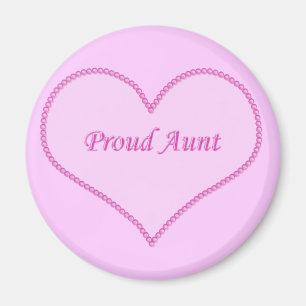 Proud Aunt Magnet, Pink Magnet