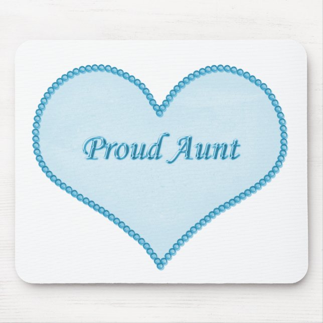 Proud Aunt Mousepad, Blue Mouse Mat (Front)