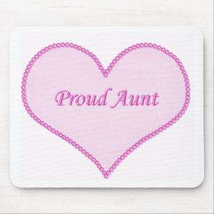 Proud Aunt Mousepad, Pink Mouse Mat