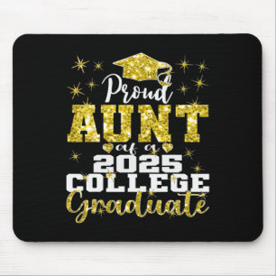 Proud Aunt Of 2025 College Graduate Family 25 Grad Mouse Mat