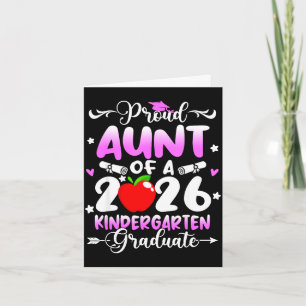 Proud aunt of 2026 kindergarten graduate grad part card