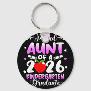 Proud aunt of 2026 kindergarten graduate grad part key ring