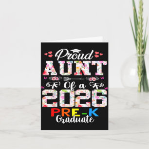 Proud aunt of 2026 pre-k graduate mothers dayProud Card