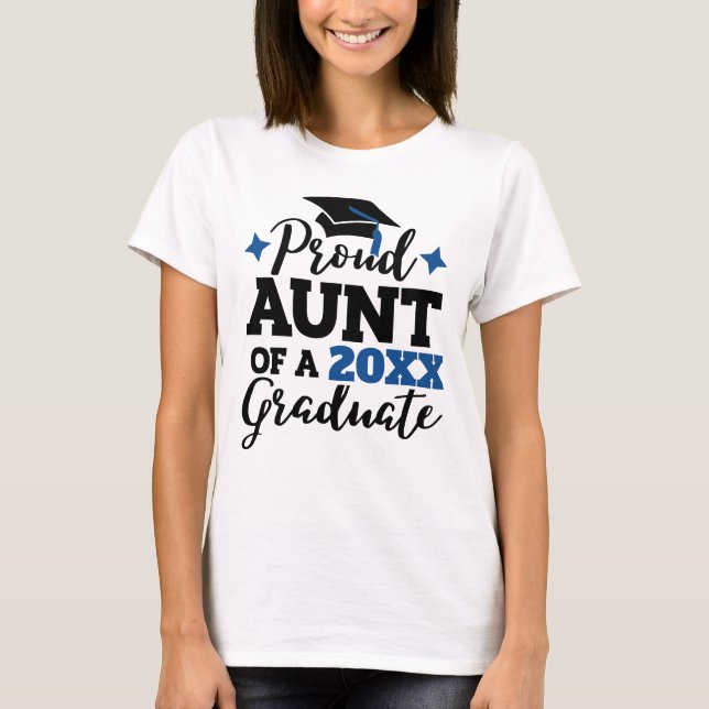 Proud Aunt of a 2022 graduate black red tassel T-S T-Shirt (Front)
