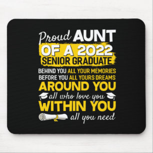 Proud Aunt Of A 2022 Senior Graduate Senior 22 Mouse Mat