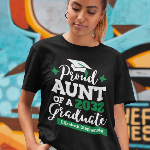 Proud Aunt of a 2023 graduate black green tassel T-Shirt