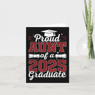 Proud Aunt Of A 2025 Graduate Cl Of 2025 Graduatio Card