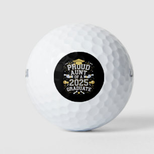 Proud Aunt Of A 2025 Graduate Graduation Family Golf Balls