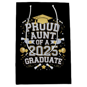 Proud Aunt Of A 2025 Graduate Graduation Family Medium Gift Bag
