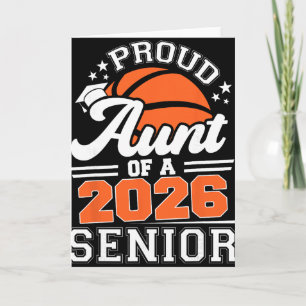 Proud Aunt Of A 2026 Senior Sketll Graduation Aunt Card