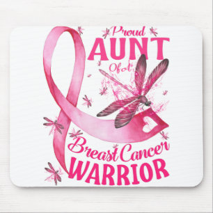 Proud Aunt Of A Breast Cancer Warrior Awareness Mouse Mat