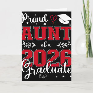 Proud Aunt Of A Cl Of 2026 Graduate For Graduation Card