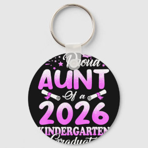 Proud aunt of a class of 2026 graduate floralProud Key Ring