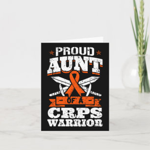 Proud Aunt Of A Crps Warrior Rsd Awareness Ribbon Card