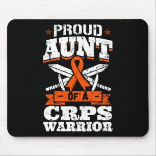 Proud Aunt Of A Crps Warrior Rsd Awareness Ribbon Mouse Mat