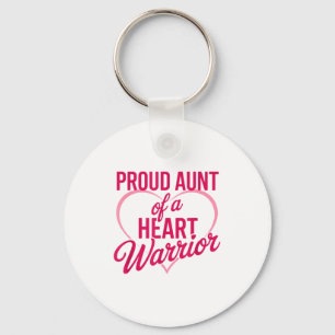 Proud Aunt Of A Heart Warrior, Open Heart Byp Surg Key Ring