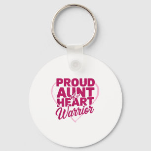 Proud Aunt Of A Heart Warrior, Open Heart Byp Surg Key Ring