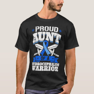 Proud Aunt Of A Hydrocephalus Warrior Awareness Ri T-Shirt