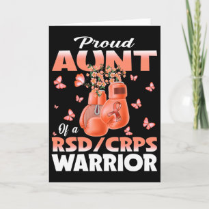 Proud Aunt Of A Rsd Crps Warrior Awareness Boxing  Card